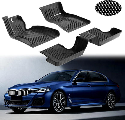 Alfombrillas de fibra de carbono aptas para BMW Serie 5 2017-2023