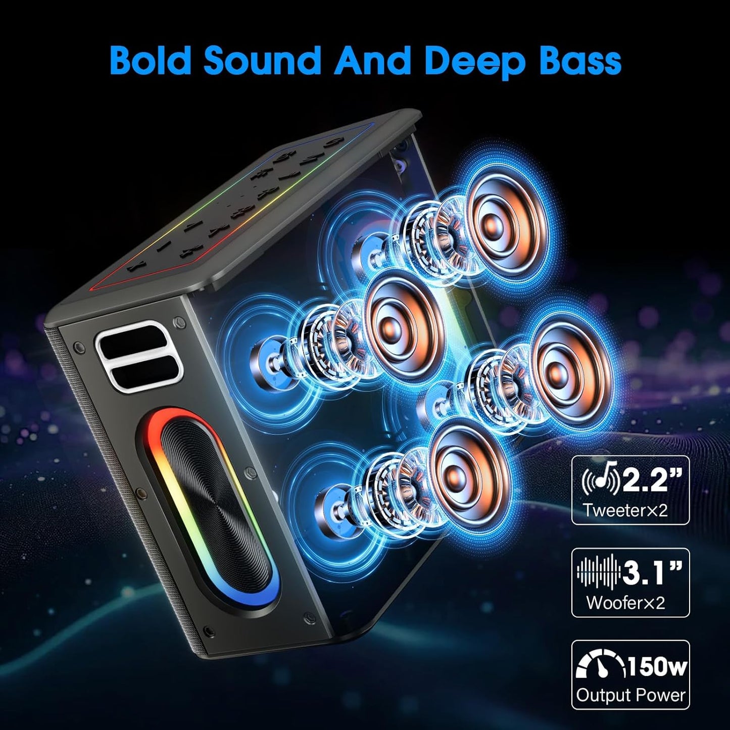 Máquina de karaoke con dos micrófonos inalámbricos, Zeelink.