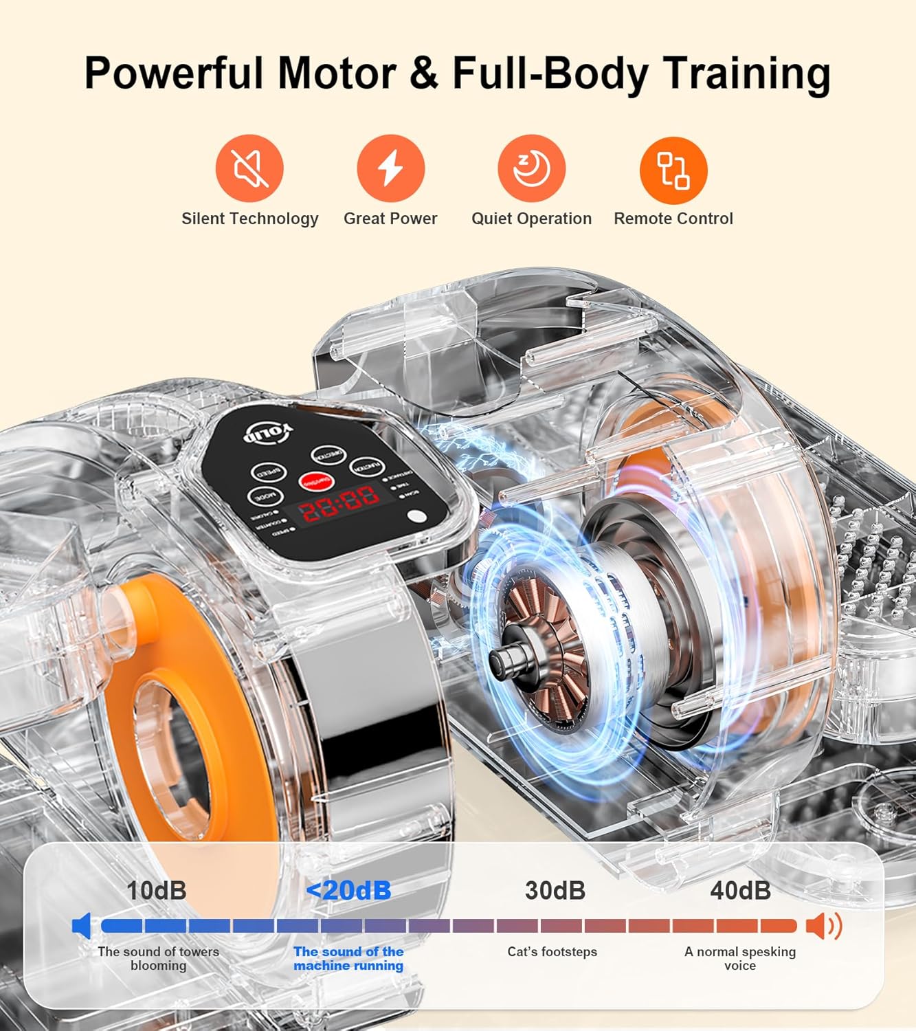 Máquina elíptica YOLID  para debajo del computadora, para uso en el hogar.