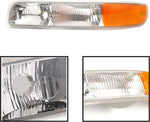 Faros transparentes cromadas para Silverado 00-06 Tahoe Suburban 1500 2500/99-02