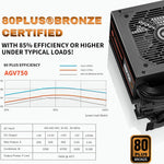 Fuente Poder ARESGAME AGV750 750W 80 Plus