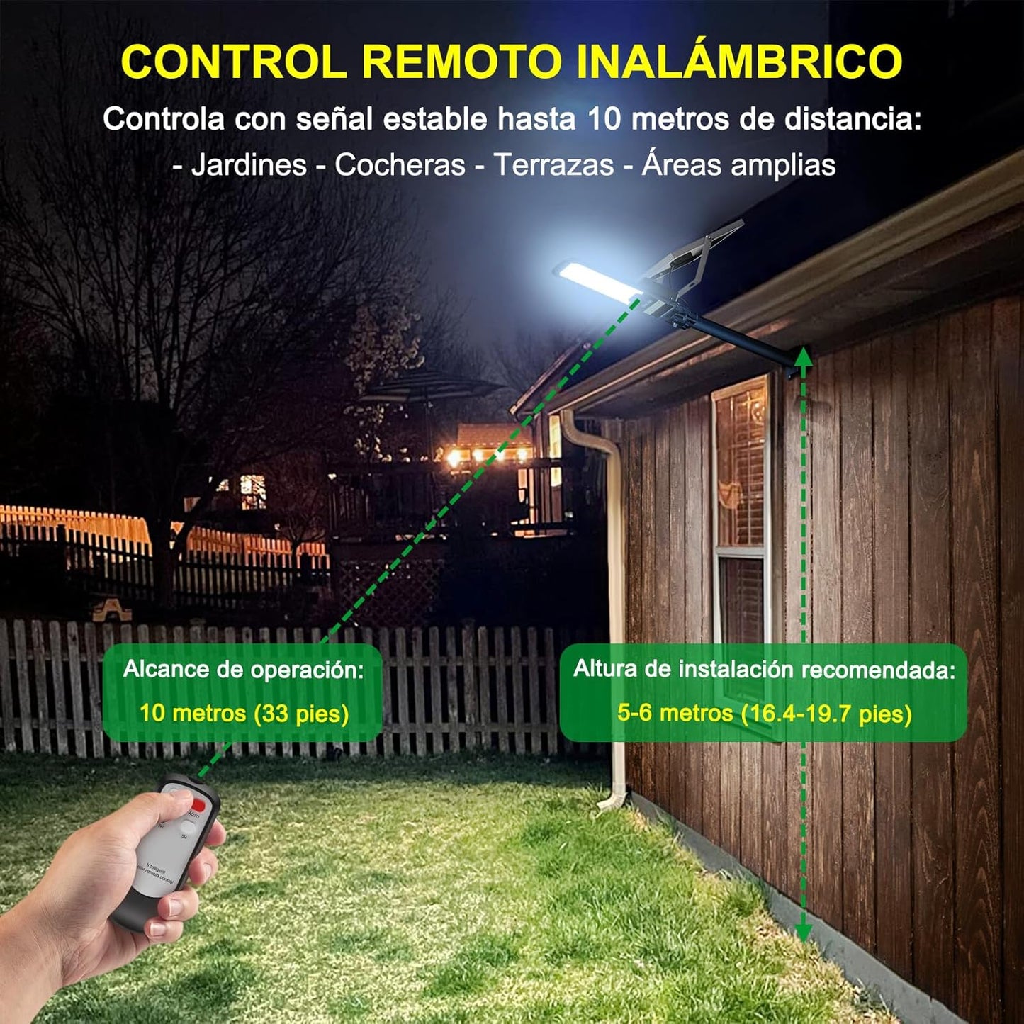 Luz Solar para Exteriores, 15000LM, Resistentes al Agua IP67, Engrepo.