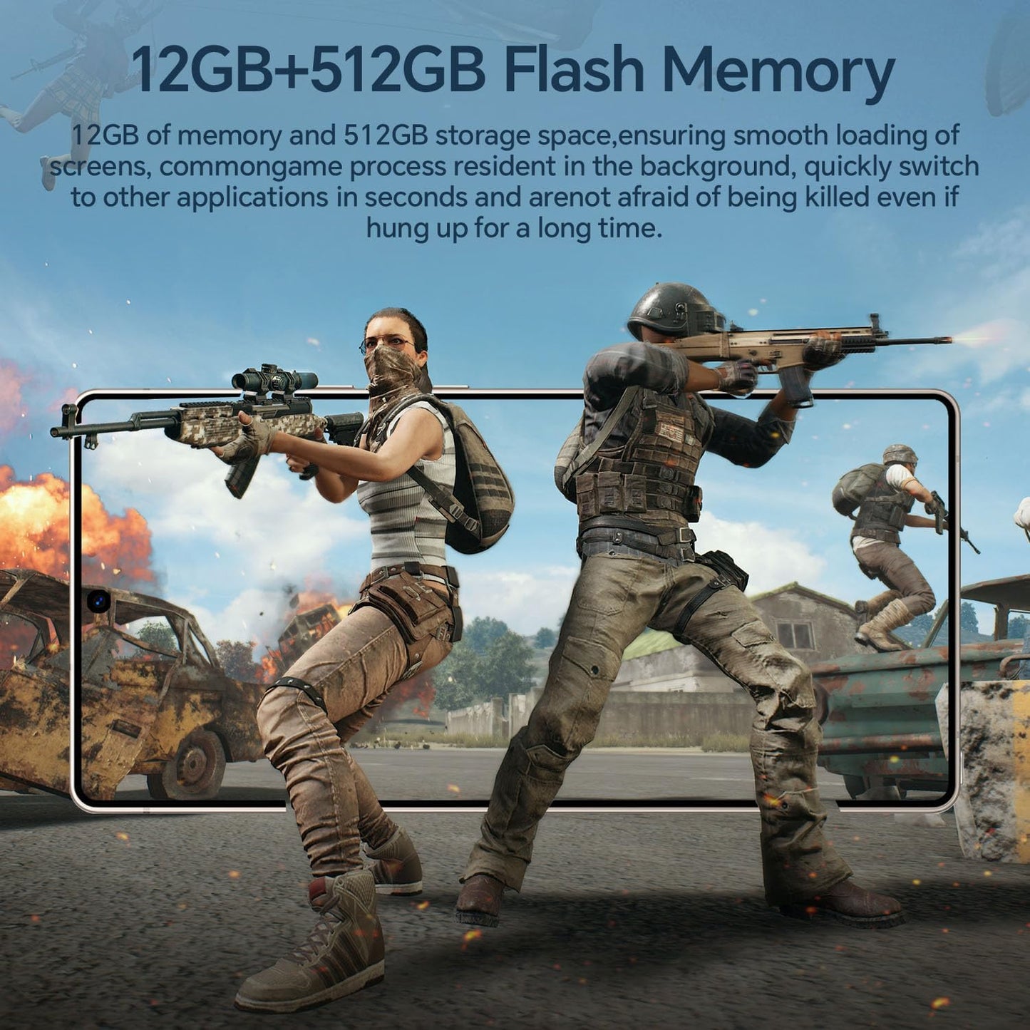 Smartphone desbloqueado, gen S25 Ultra 5G, 12+512GB. (NEGRO)