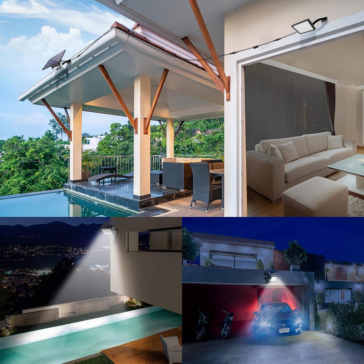 Luz solar de 1000 lúmenes con 48 luces LED, Jackyled, 6W.