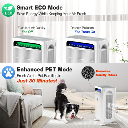 Purificador Aire Hepa KNKA APH4000 Mascotas Polen 60㎡