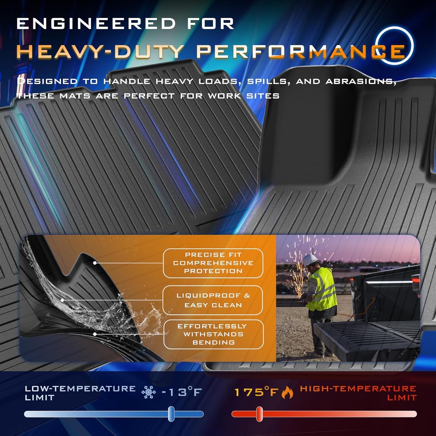 Tapetes para Tesla Cybertruck,  6 alfombrillas de TPE.