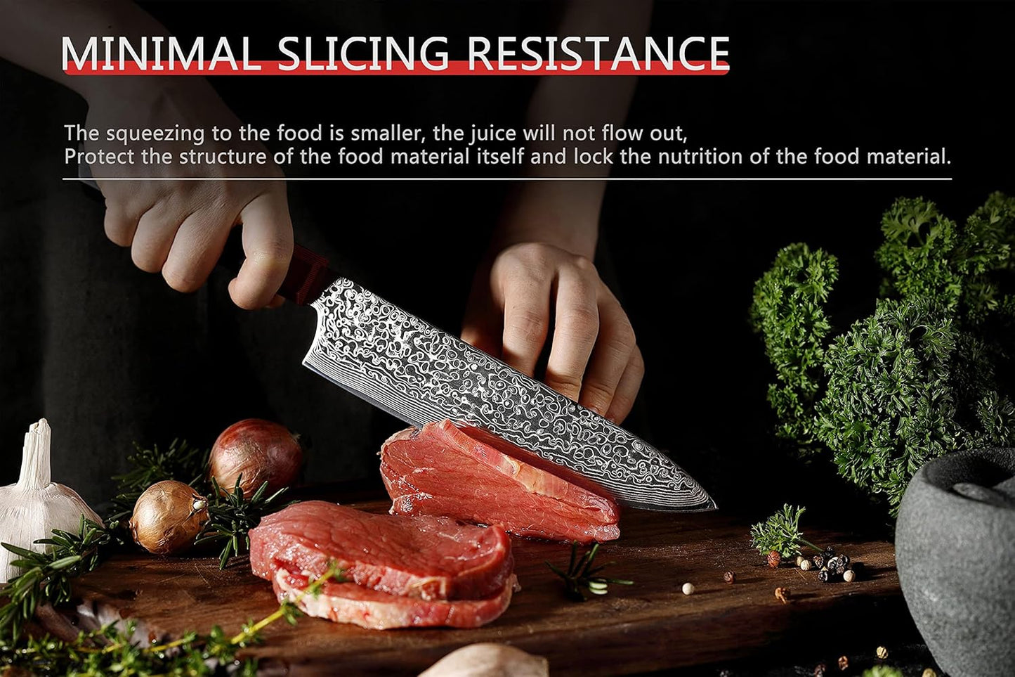 SANNKA Cuchillo japonés de chef 67 capas