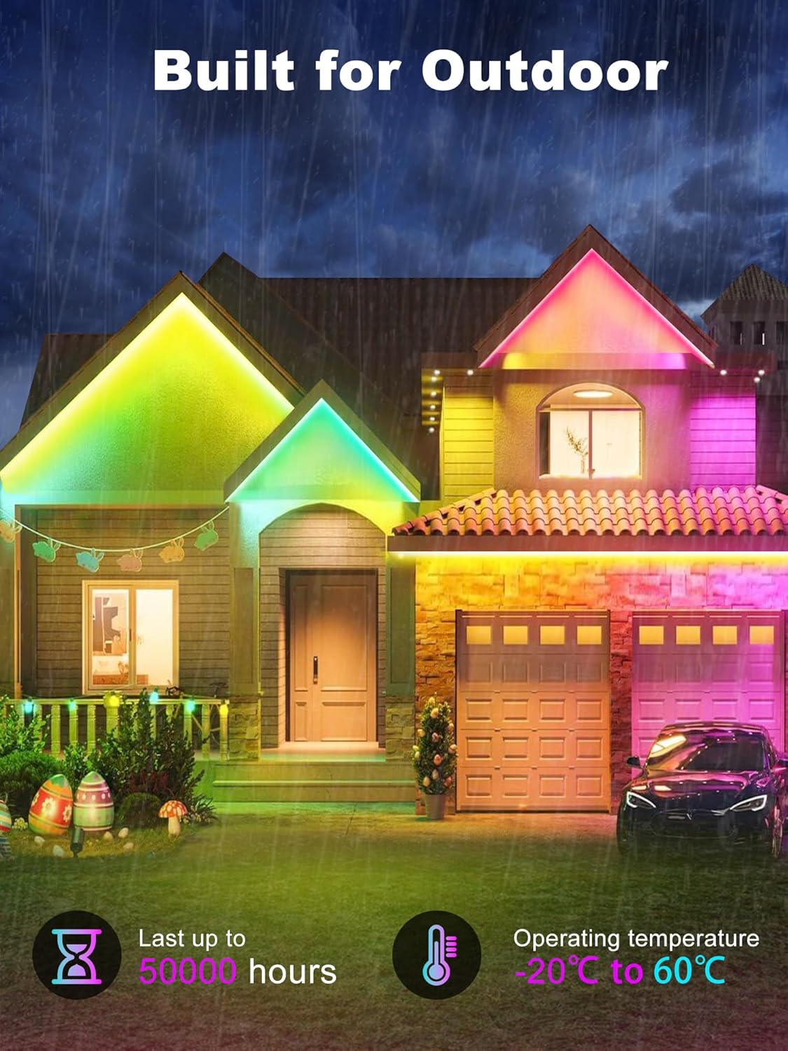 Tira de luces LED para exteriores, impermeable, 300ft, Ip68.