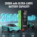 Compresor de Aire portátil, 20000 mAh, neumáticos max 150 PSI.