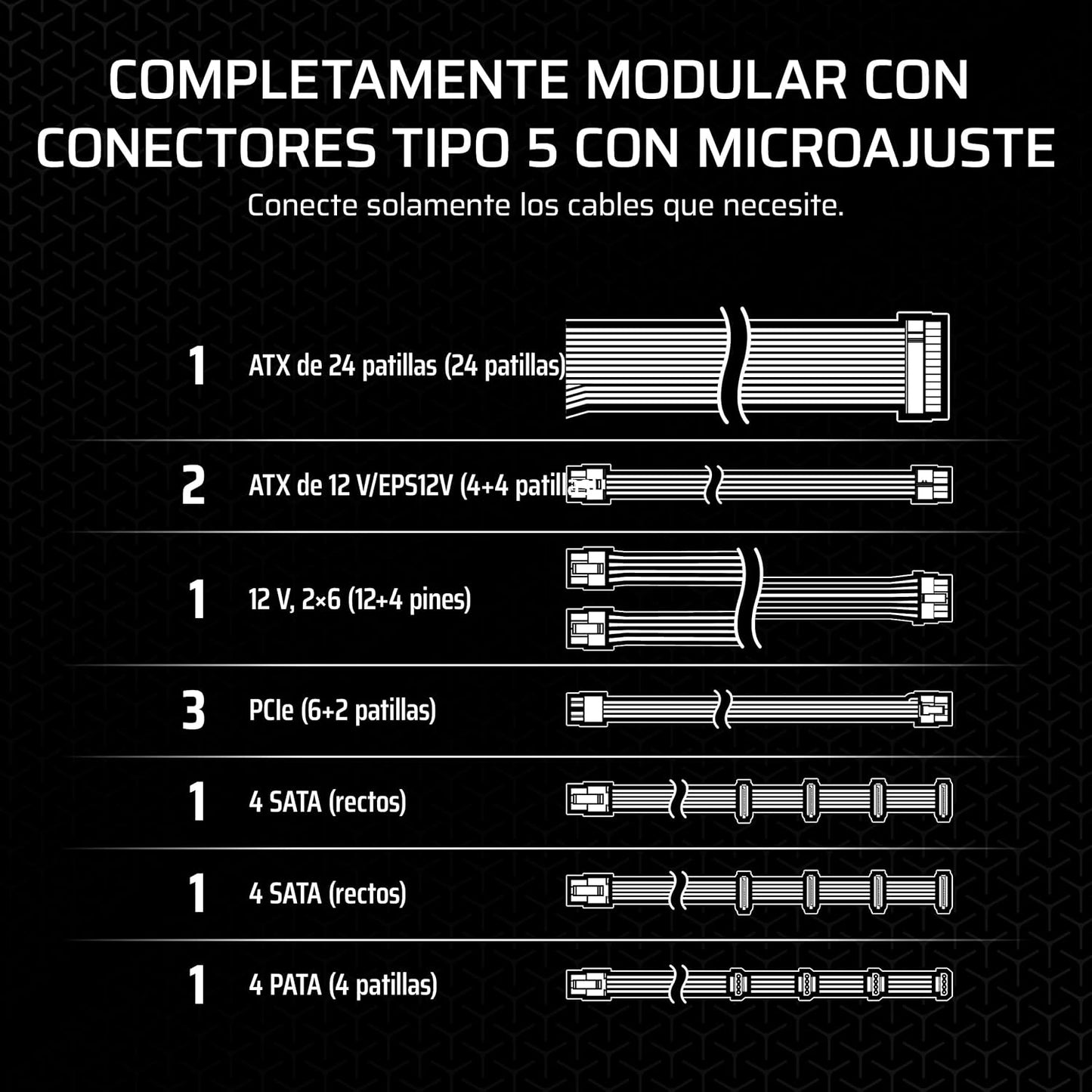 Fuente de Alimentación ATX, Compatible con ATX 3.1.
