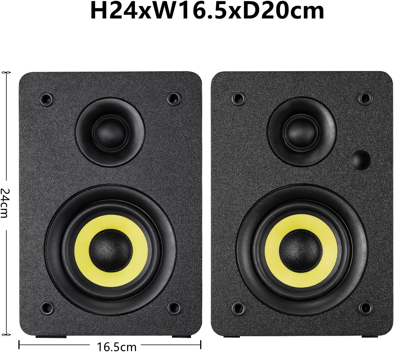 Altavoces de doble modo de 80W, 4", modo HiFi, óptico coaxial.
