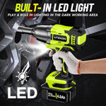 Llave de impacto inalámbrica de 1/2 pulgada, Litekon 4.0Ah 24V (USADA)