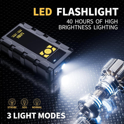 Arrancador Auto 2000A Compresor Aire 150 PSI Powerbank LED (USADO)