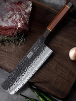 Cuchillo Nakiri Hoshanho, para carne y verduras, 18 cm, ergonómico.