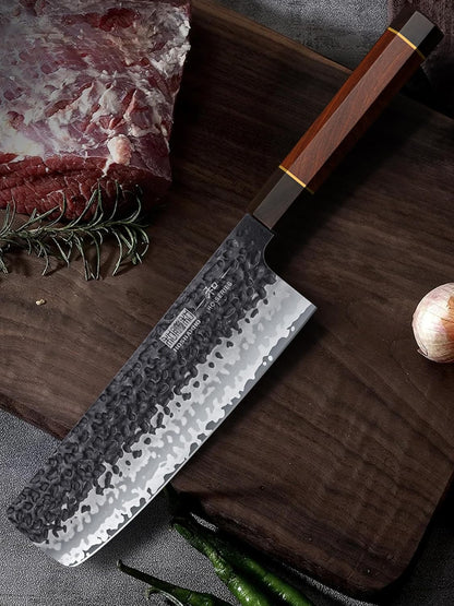 Cuchillo Nakiri Hoshanho, para carne y verduras, 18 cm, ergonómico.
