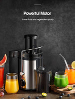Exprimidor de frutas Qcen KS-501, centrífugo de 500 W, sin BPA.