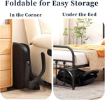 Silla de piso CoVibrant ergonómica plegable respaldo de malla, posabrazos