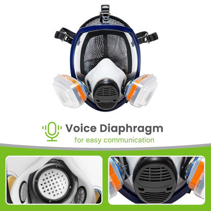 AirGearPro G-750 Respirador Máscara facial completa con filtros A1P2 anti-gas.