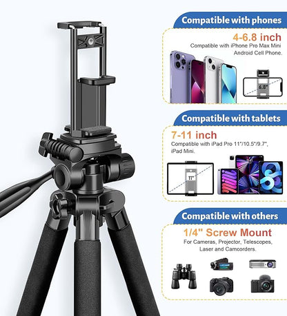 Tripode JOILCAN 67 Pulg Para Camara Y Celular Aluminio