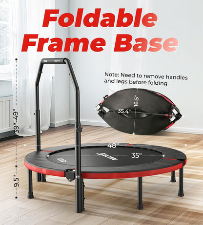 Trampolín Plegable BCAN 40'' Para Adultos Con Asa Ajustable