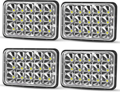 Luces LED de haz de sellado alto/bajo de 4 x 6 " para camioneta todoterreno