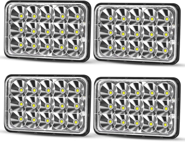 Luces LED de haz de sellado alto/bajo de 4 x 6 " para camioneta todoterreno