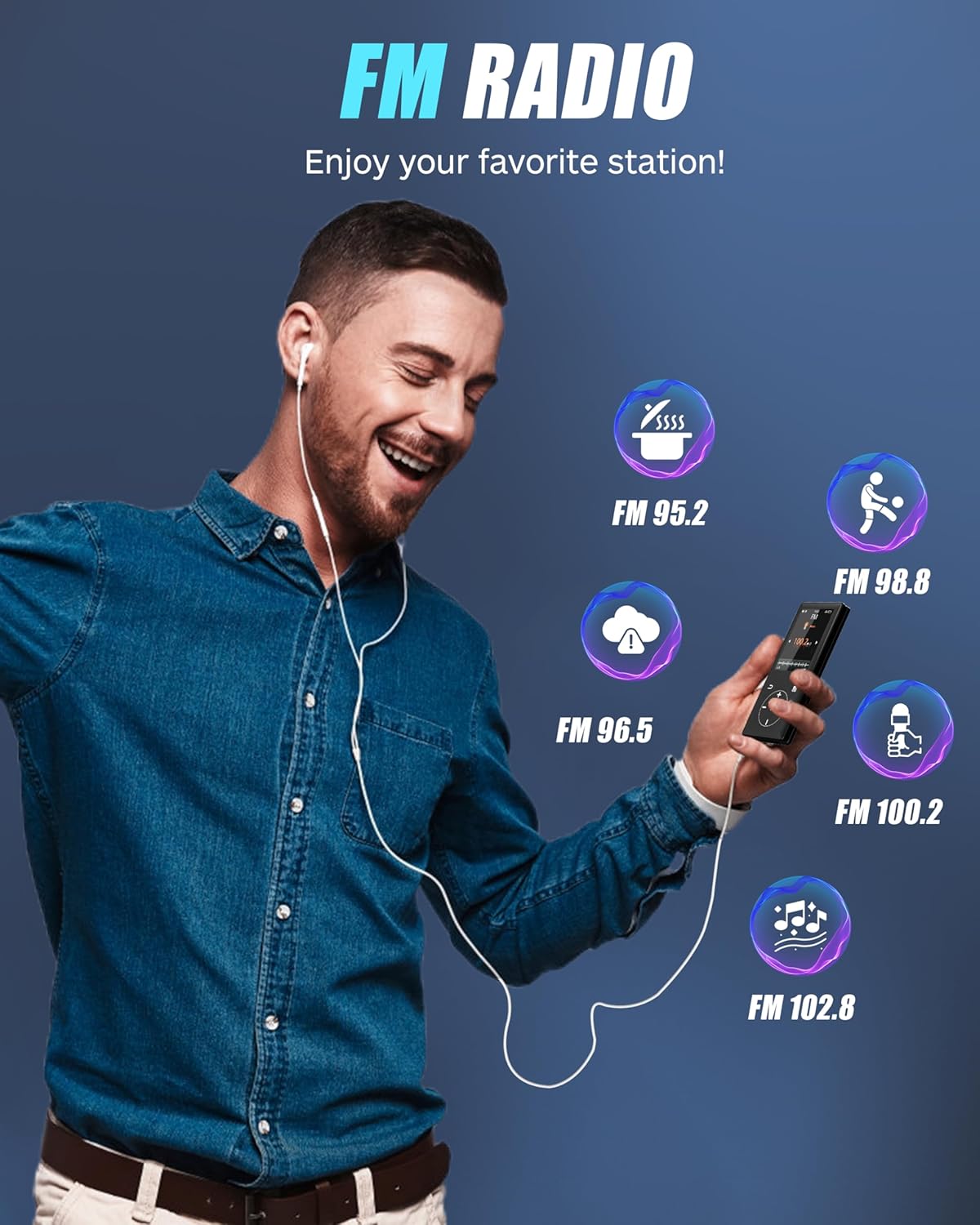 Reproductor Mp3 De 128 Gb Con Bluetooth, Sd+64gb (USADO)