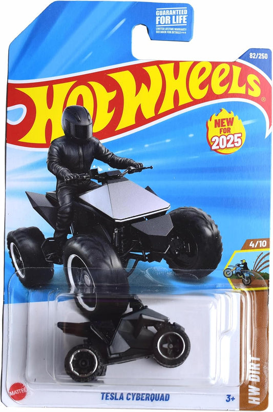 Hot Wheels Tesla Cyberquad, HW Dirt 4/10 [negro/plata] 82/250.