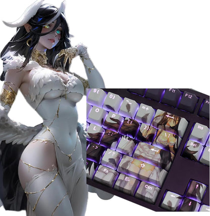 Juego de teclas retroiluminadas, Overlord Albedo PBT, KEYOTIM.