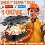 Lonchera eléctrica Nifogo, 2 recipientes 1.8lt, acero inoxidable, 100w
