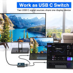 Conmutador USB C bidireccional 2 en 1 salida, 1 entrada -2 salidas