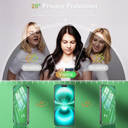 Paquete de 2 protectores de privacidad iPhone 16 pro max