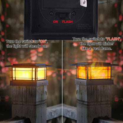 Kit de 8 luces solares para exteriores, luz de llama parpadeante.