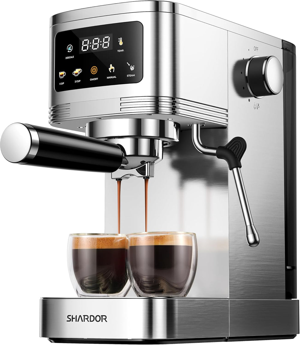 Cafetera Espresso SHARDOR 20 Bares con Espumador y Pantalla Táctil.(USADA)