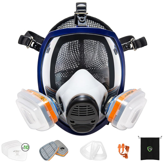 AirGearPro G-750 Respirador Máscara facial completa con filtros A1P2 anti-gas.