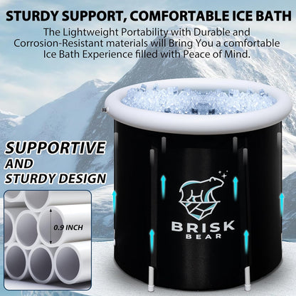 Bañera de hielo para atletas, recuperación Muscular, Brisk Bear XL.