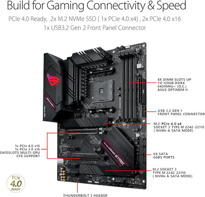 Tarjeta Madre ASUS ROG  Strix B550-F, WiFi 6E, Enchufe AM4, RGB.