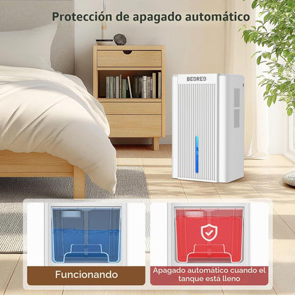 Deshumidificador de 95 onzas para el hogar, Bedred CT11, con luz.