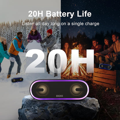 Altavoz  Bluetooth con sonido estéreo, DOSS SoundBox Pro+ P300