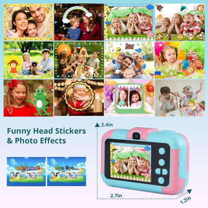 Cámara de fotos para niños con pantalla y tarjeta SD