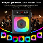 Máquina de karaoke, Bluetooth-portátil, HHWR con 2 micrófonos.