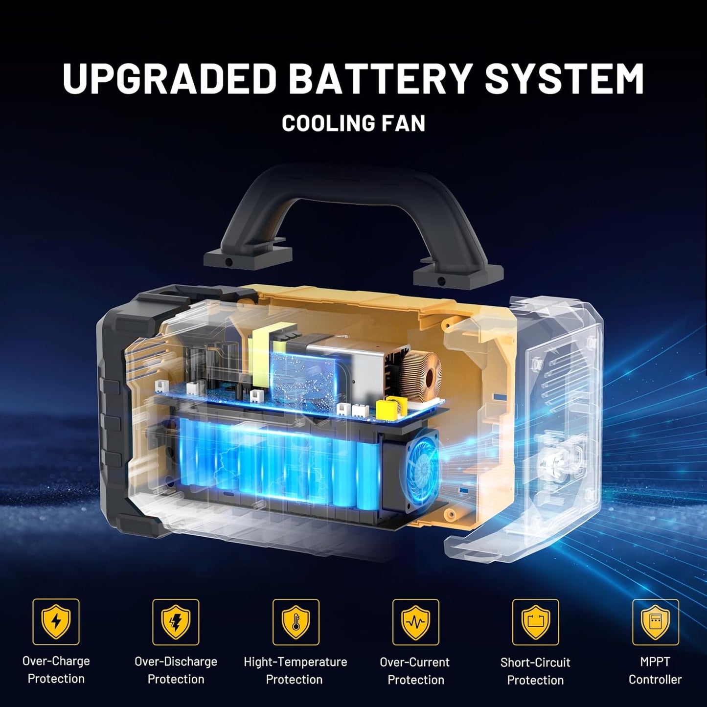 Estación de energía portátil de 300 W, batería de litio.