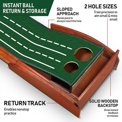 Tapete de Golf Huaen, con retorno de bola de 8 ft, Interior o Exterior.