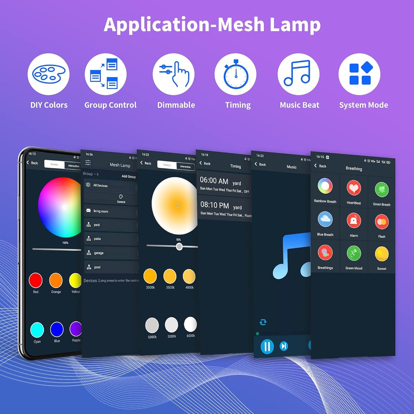 luces de paisaje para exteriores, con control por aplicación, Tisdlip.