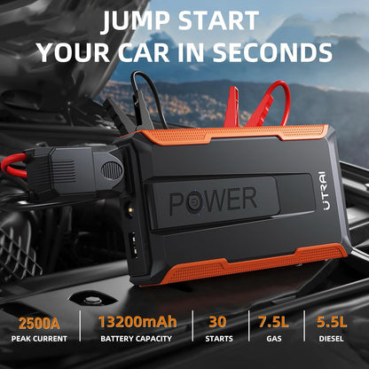Arrancador de batería Utrai para automóvil, Pico de 13200mAh