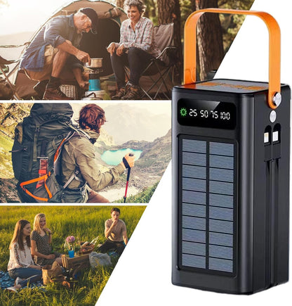 Power Bank Solar 20000mAh Carga Rápida Linterna LED