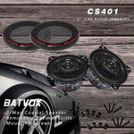 Altavoces coaxiales para audio de coche, con parrilla extraíble.