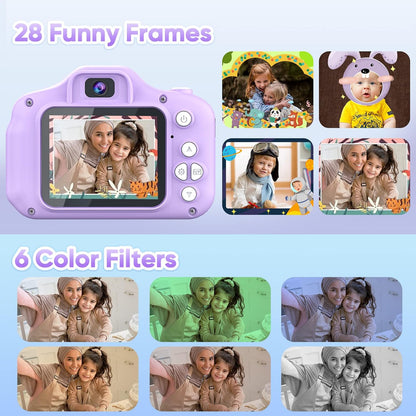 Cámara digital para niños color morado