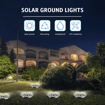 19 Luces Solares Para Exteriores Impermeables Blanco Frio (USADO)