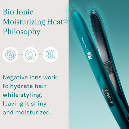 Plancha para Cabello Bio-Ionic 10X, Placas Sónicas Vibradoras 1"